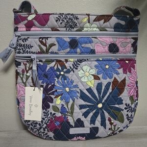NWT Vera Bradley Triple Zip Trio Zip Hipster Crossbody Bag In "BENGAL LILY"